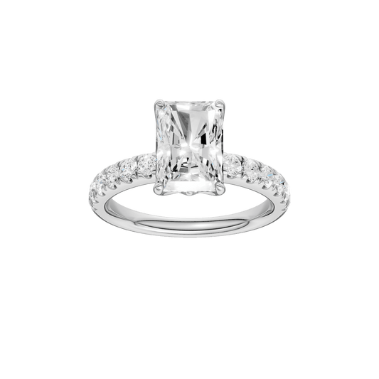 Tulip Head Engagement Ring(Radiant)