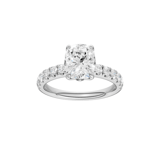 Tulip Head Engagement Ring(Elongated Cushion)