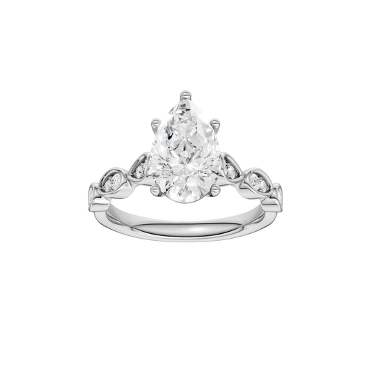 Trellis Shank Engagement Ring(Pear)