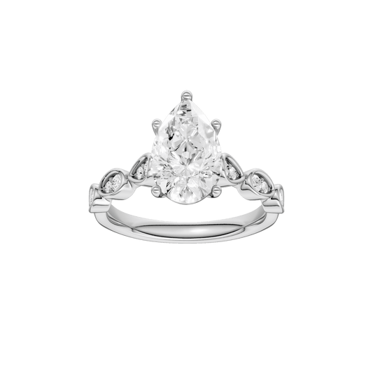 Trellis Shank Engagement Ring(Pear)