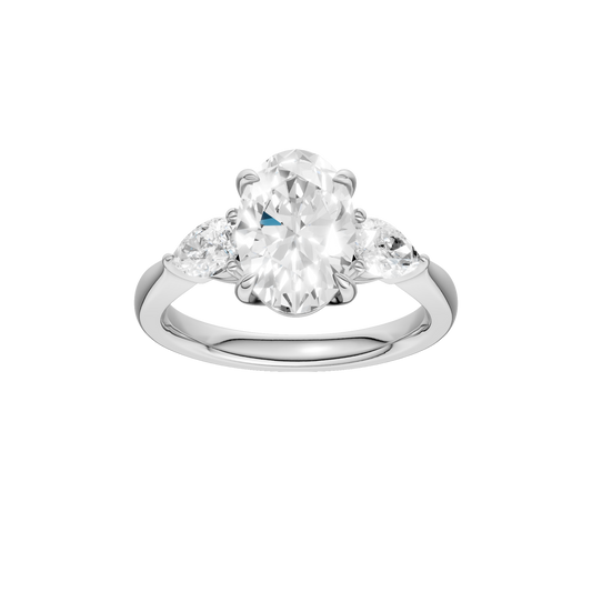 3-Stone Ring(Oval+Pear)