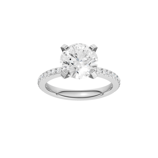 Straight Shank Engagement Ring(Round)