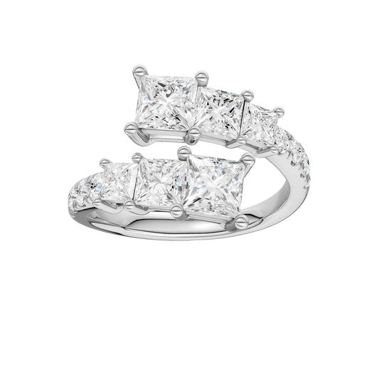 Bypass Diamond Ring (Princess)