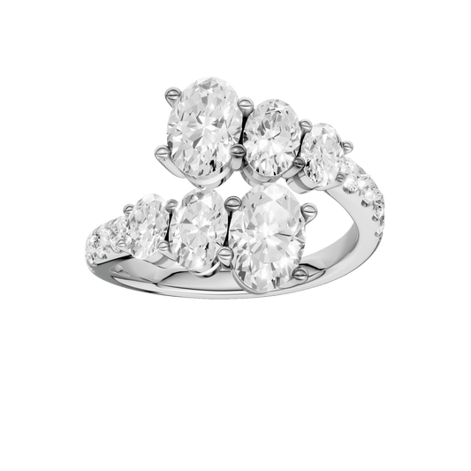 Bypass Diamond Ring (Oval)
