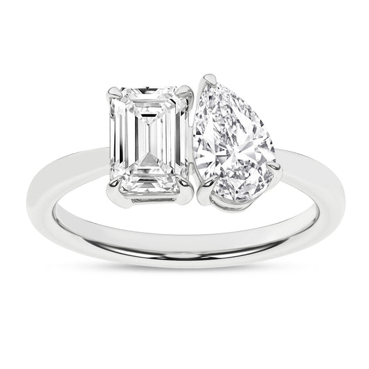 Toi Et Moi Ring (Emerald & Pear)
