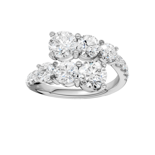 Bypass Diamond Ring (Round)