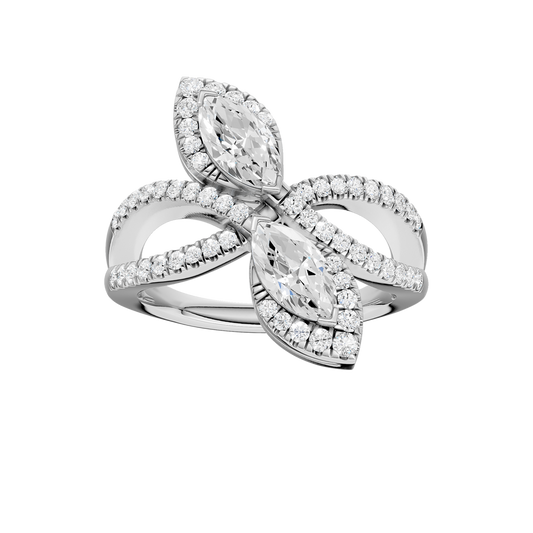 2-Stone Bypass Ring