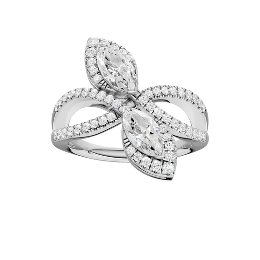 2-Stone Bypass Ring
