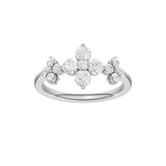 Flower Petals Diamond Ring(Round)