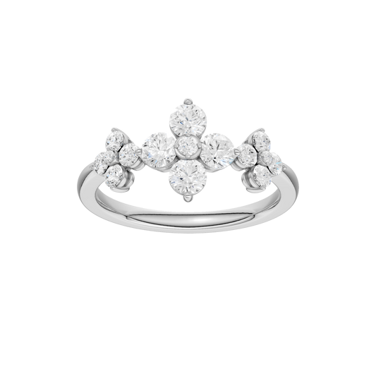 Flower Petals Diamond Ring(Round)