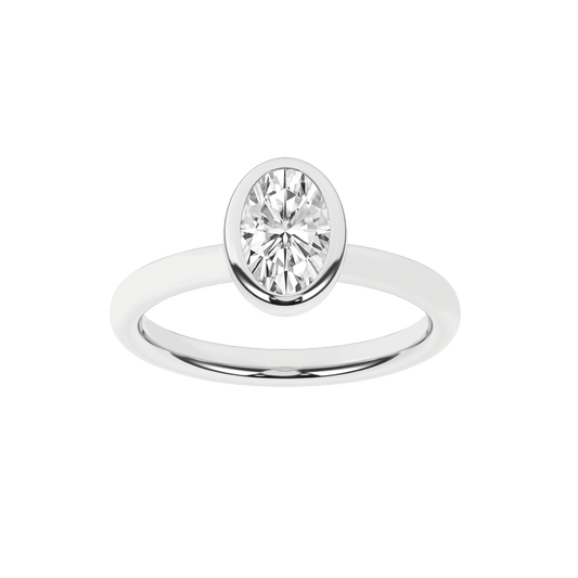Bezel-Set Solitaire Ring (Oval)