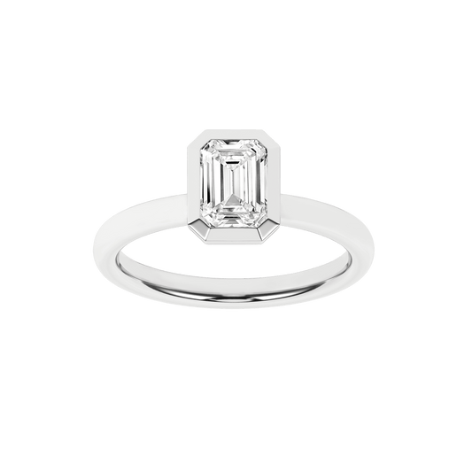 Bezel-Set Solitaire Ring (Emerald)