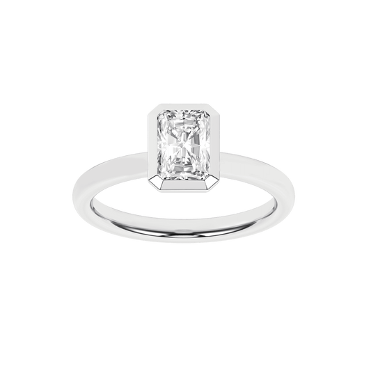 Bezel-Set Solitaire Ring (Radiant)