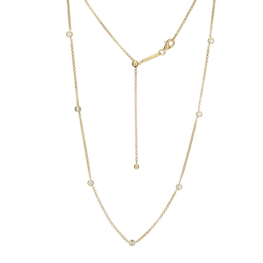 MN0111 - Essentials Small Station Lab-Created Diamond Necklace