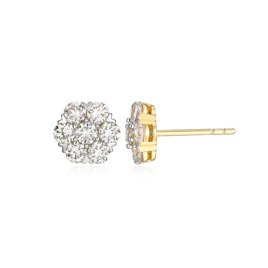 ME0146Y - Cluster Stud Earrings