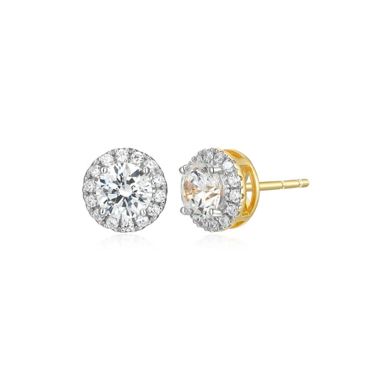 ME0147Y - Halo Stud Earrings