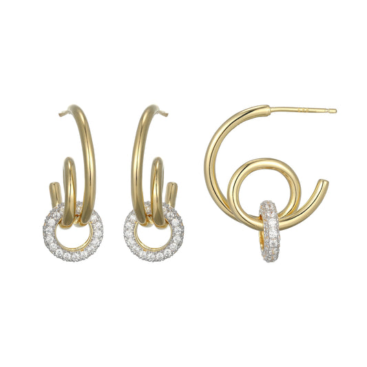 ME0110 - Circlet Twirling Lab-Created Diamond Earrings