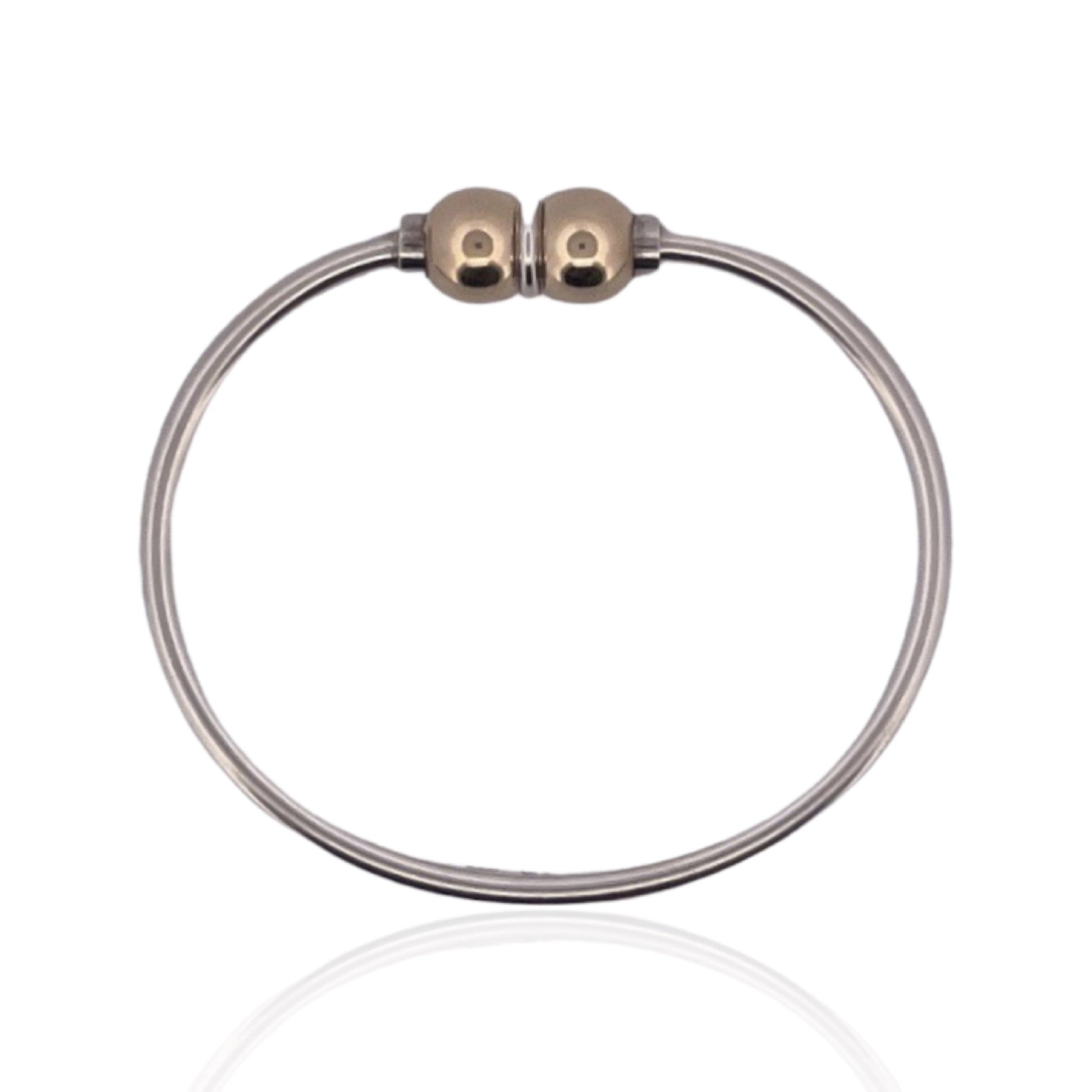 2tone-s-silver-14ky-2-ball-cape-cod-style-bracelet