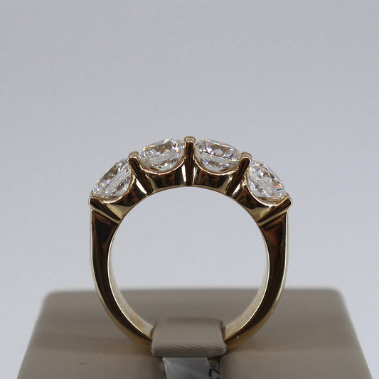 LAB GROWN 14KY 2.94CTW 4 ROUND DIAMOND  BAND E/VS1 LABDRCD670