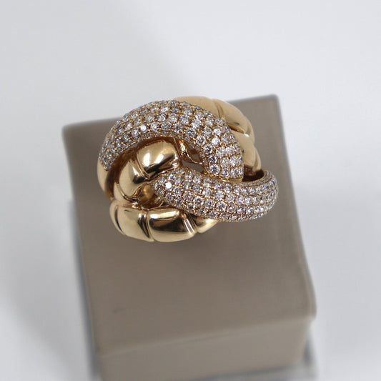 14KY 2.16CTW 233 ROUND DIAMOND SWIRL FASHION RING DRCD5983