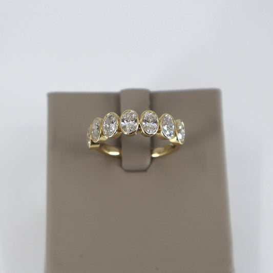 LAB GROWN 14KY 1.84CTW 7 OVAL DIAMOND BEZEL SET BAND LABDRCD777
