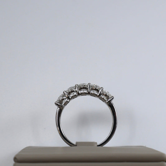 LAB GROWN 14KW 2.00CTW 5 OVAL DIAMOND/ EFVS BAND LABDRCD562