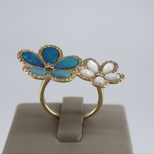 14K Yellow Gold Ring with Diamond SRG20677