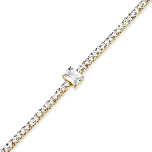 MB0152Y - Emerald Solitaire Tennis Bracelet