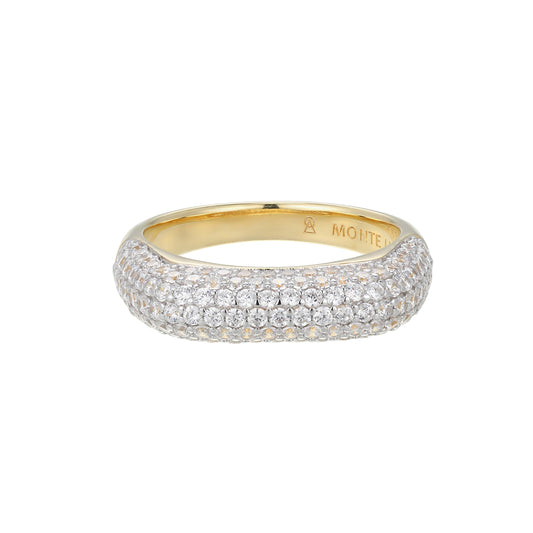MR0128 - Timeless Squared Pave Lab-Created Diamond Ring