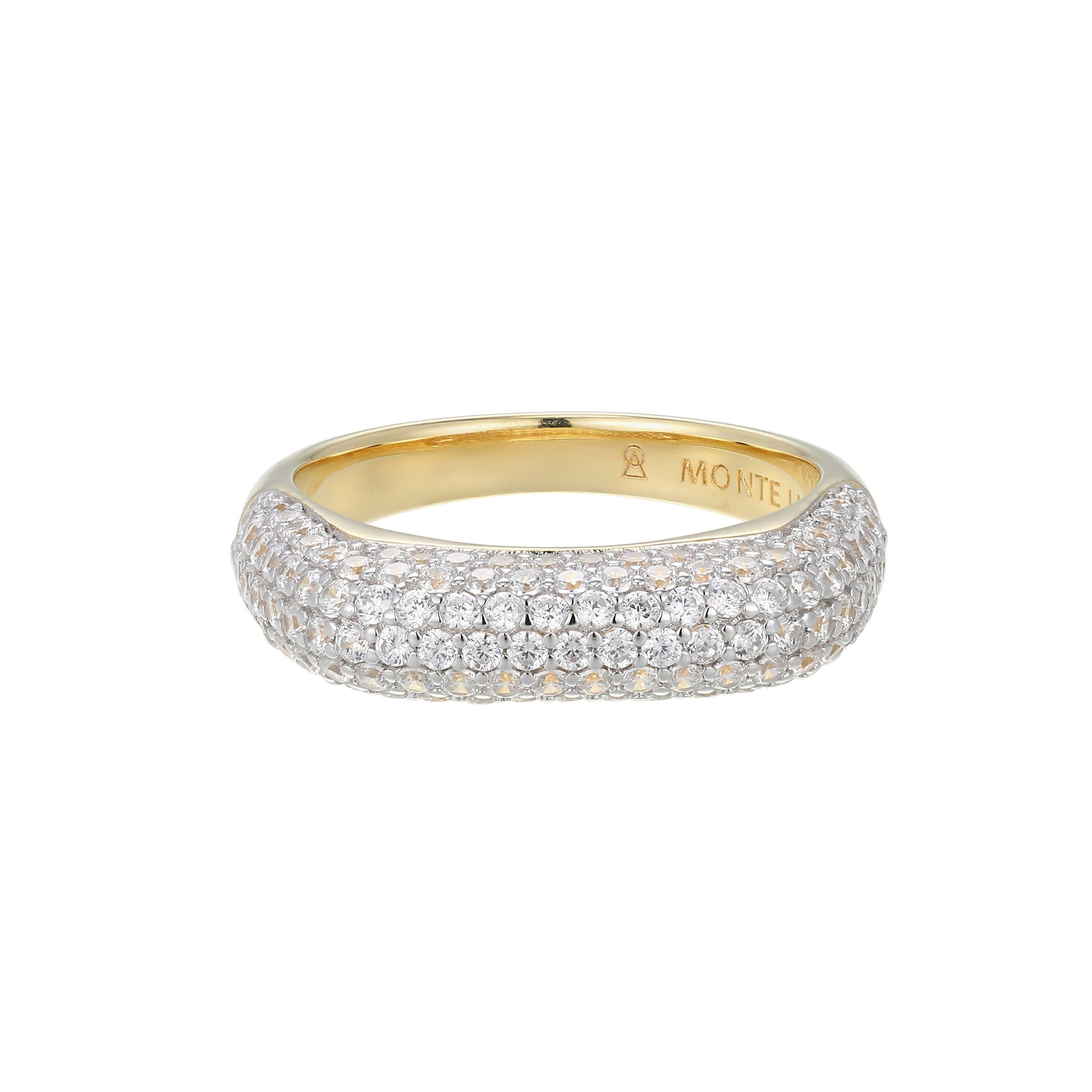 MR0128 - Timeless Squared Pave Lab-Created Diamond Ring