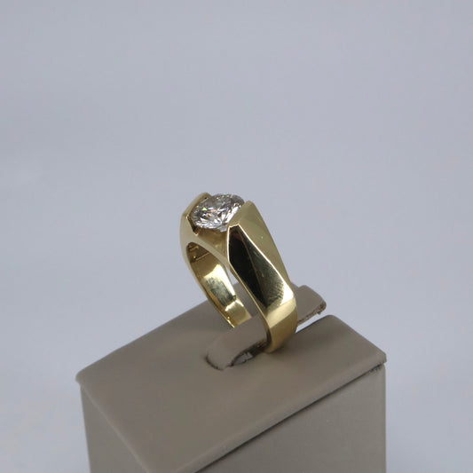 LAB GROWN 14KY ROUND 2.07CT H/SI2 TENSION SET DIAMOND RING (GIA CERTIFIED) LABDRCD327