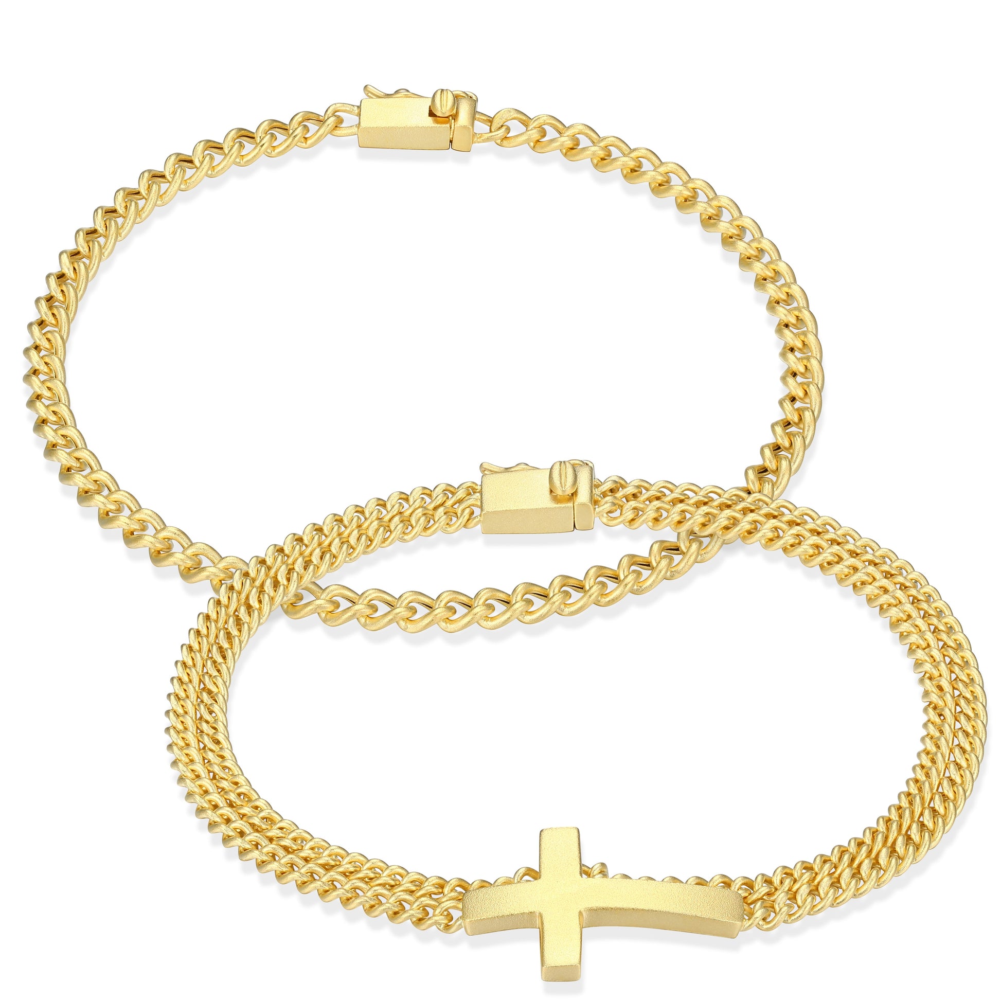 ub0106-cross-box-set-double-cuban-chain-classic-cuban-chain-bracelets-in-14k-yellow-gold-plated-sterling-silver