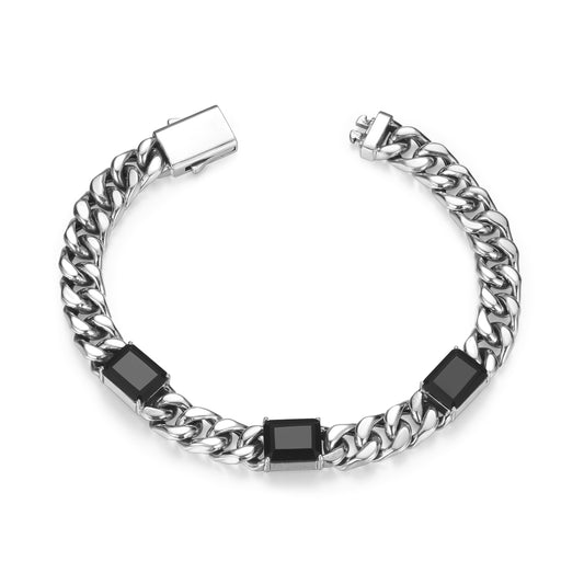 ub0078-links-genuine-black-sapphire-cuban-chain-station-bracelet-in-oxidized-rhodium-plated-sterling-silver