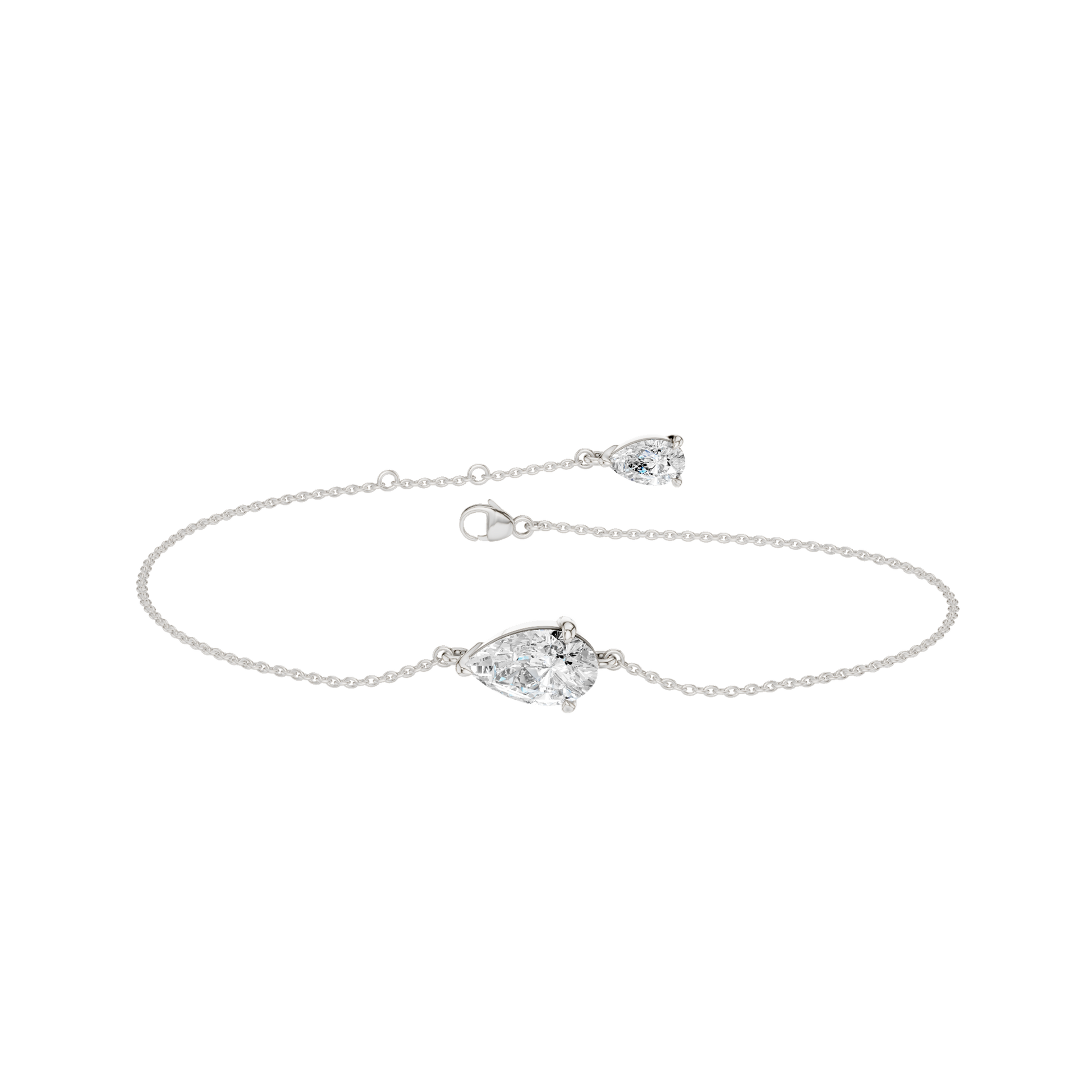 4-Prong Solitaire Bracelet(Pear)