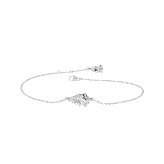 4-Prong Solitaire Bracelet(Pear)