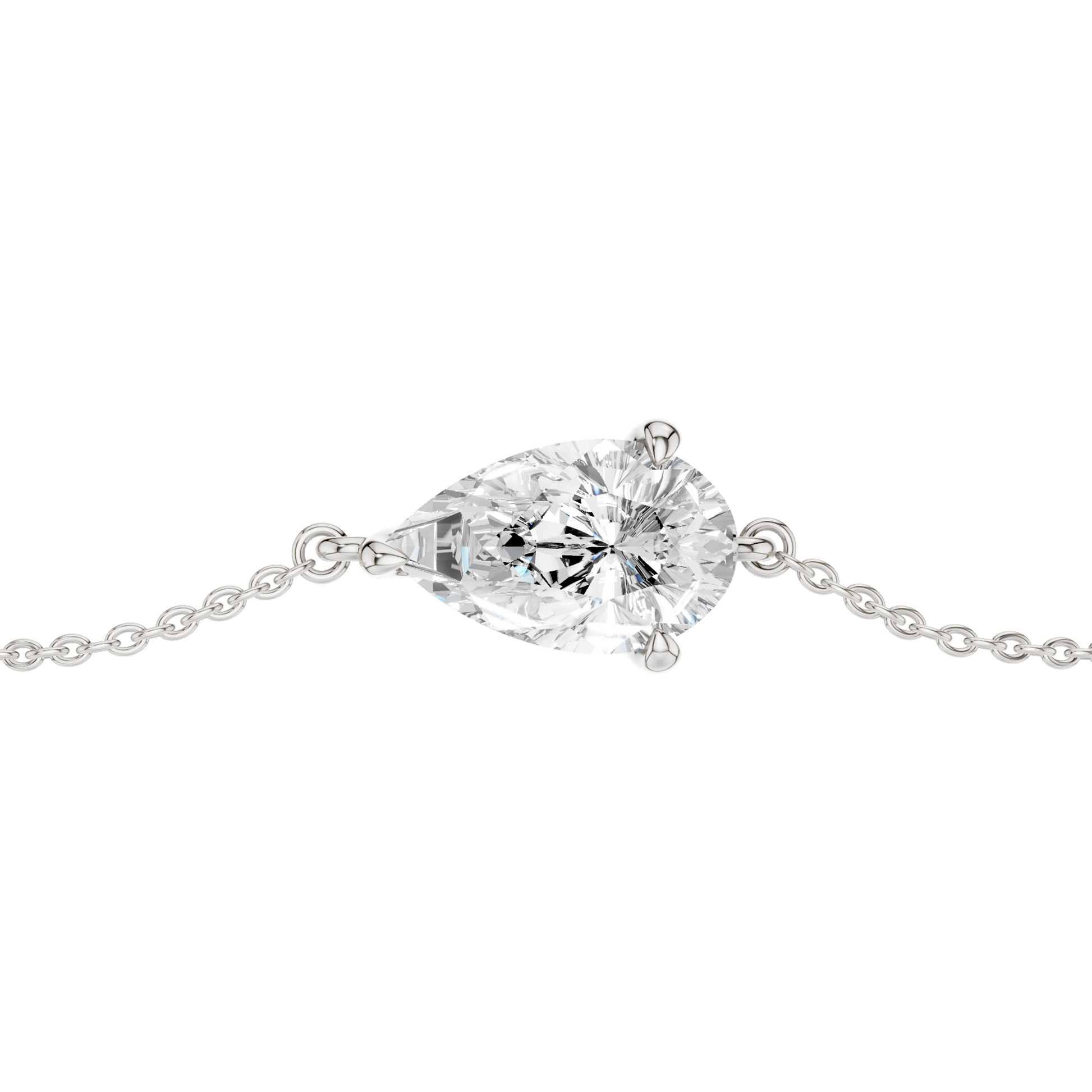 4-Prong Solitaire Bracelet(Pear)