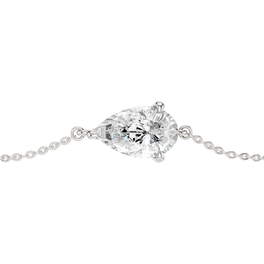 4-Prong Solitaire Bracelet(Pear)