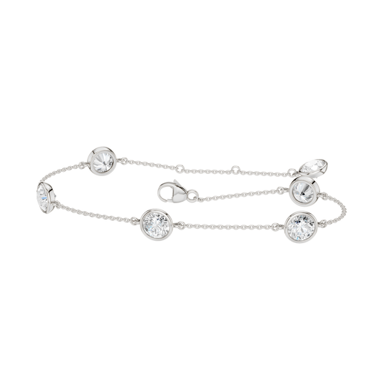 Station Bezel-Set Bracelet(Round)