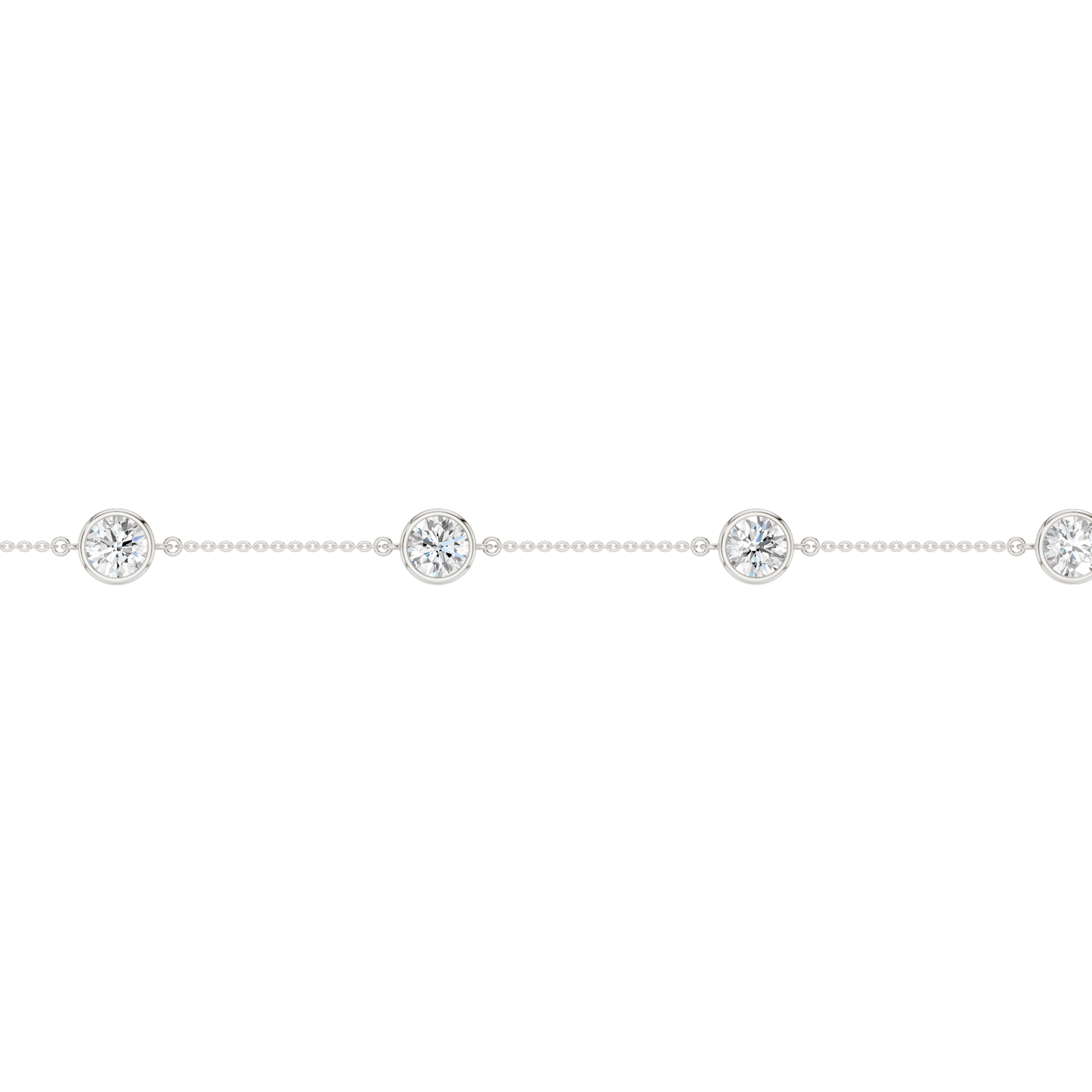 Station Bezel-Set Bracelet(Round)