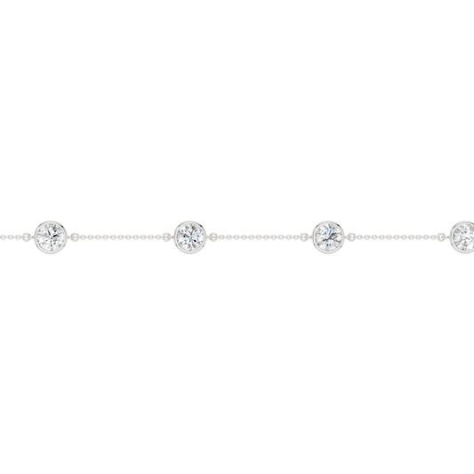 Station Bezel-Set Bracelet(Round)