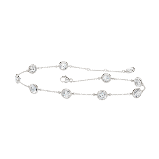 Station Bezel-Set Bracelet(Round)