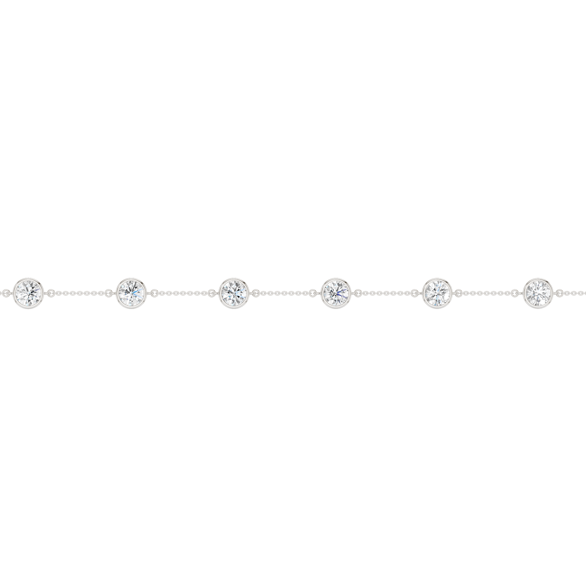 Station Bezel-Set Bracelet(Round)