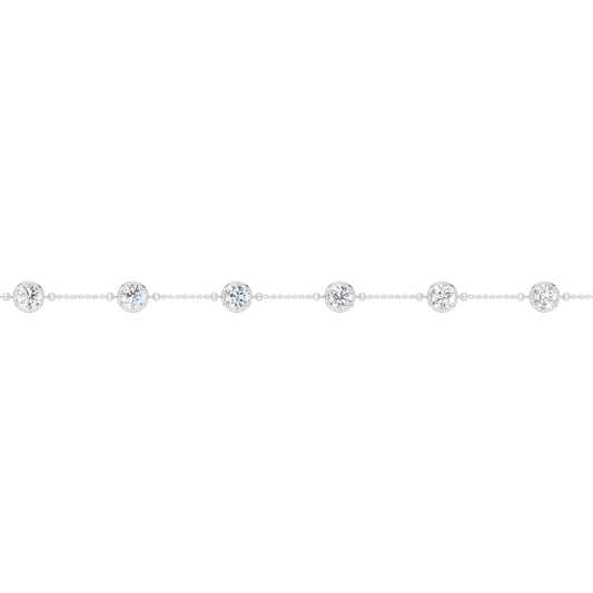 Station Bezel-Set Bracelet(Round)