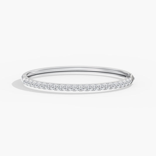 14K Gold Classic Round Bangle Bracelet