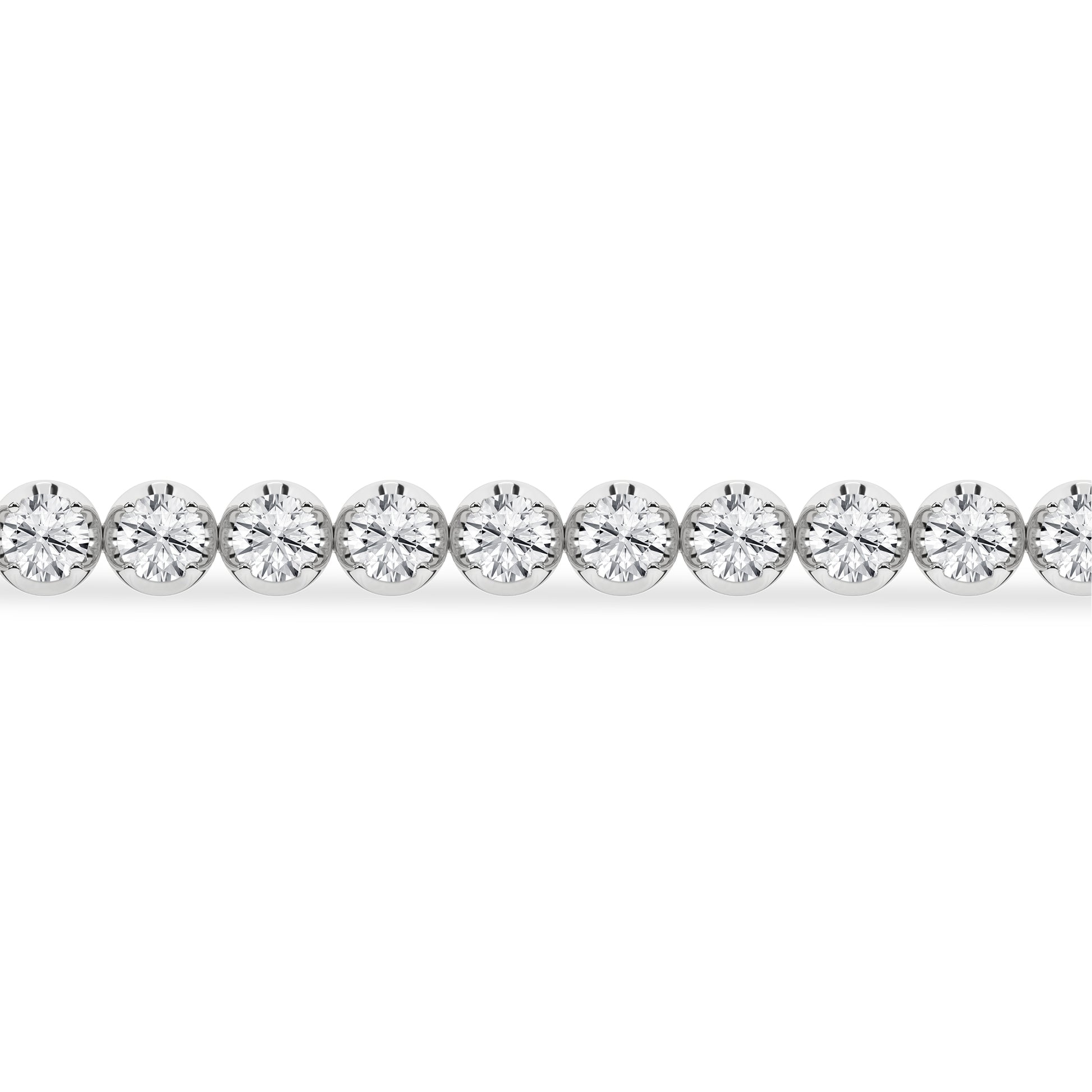 Crown Prong-Tennis Bracelet (Round)