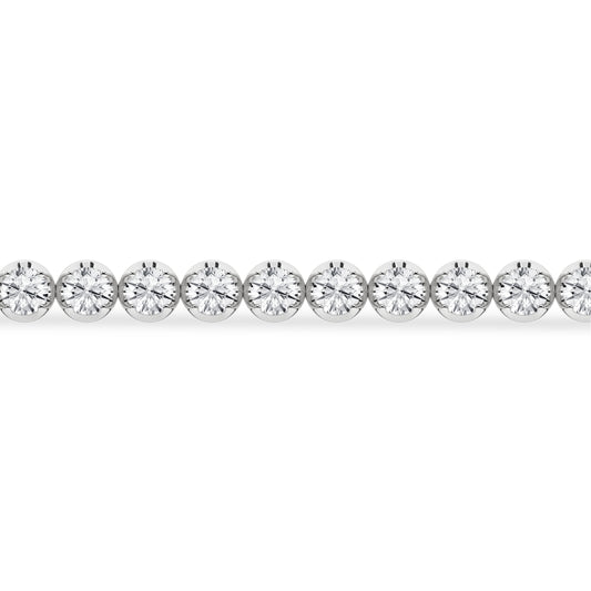 Crown Prong-Tennis Bracelet (Round)