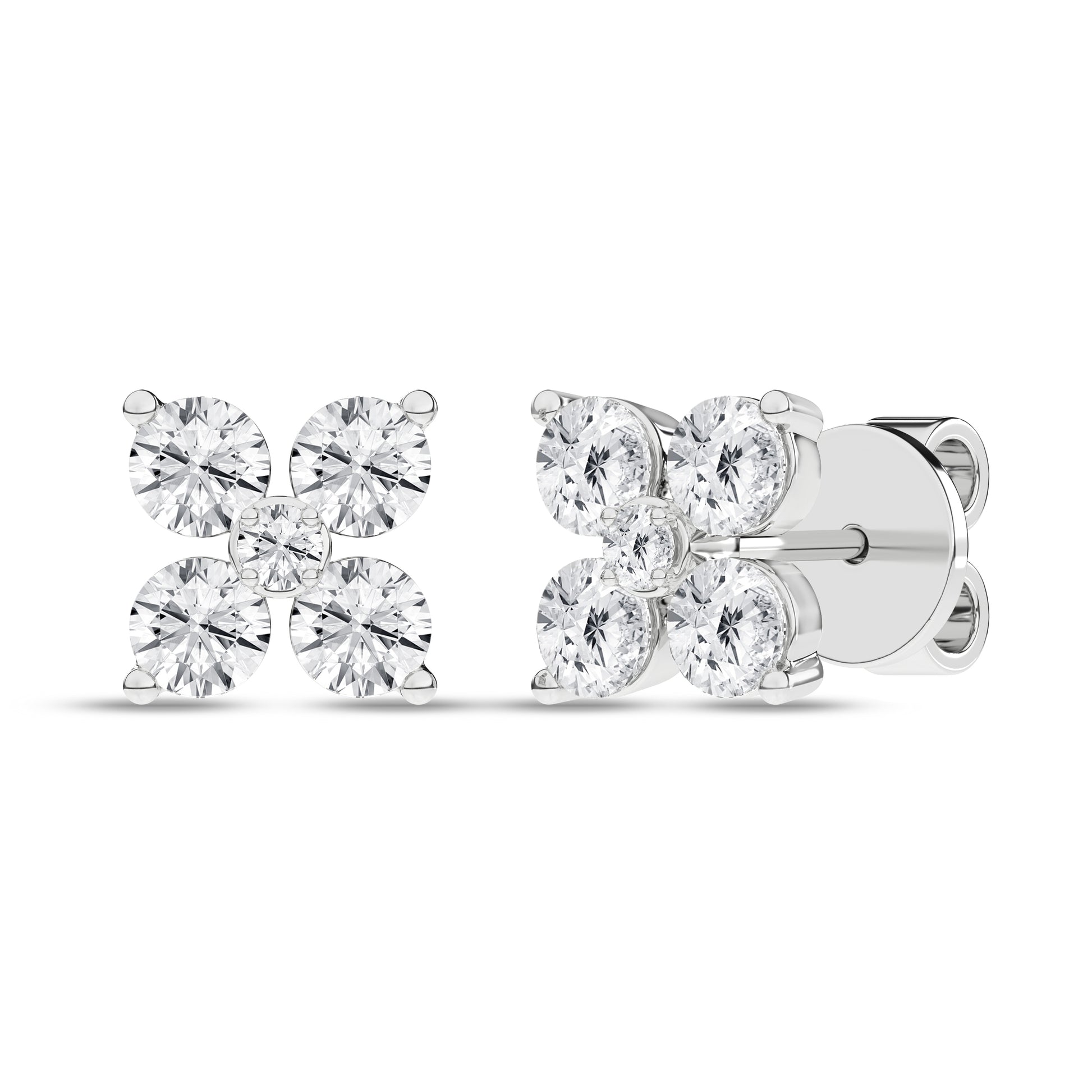 Flower Petals Stud Earrings (Round)