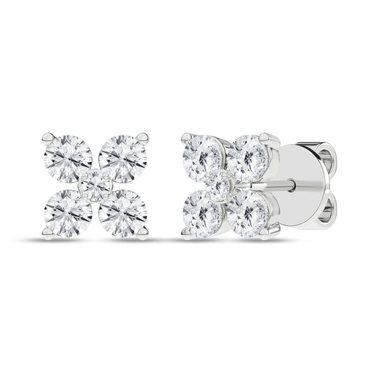 Flower Petals Stud Earrings (Round)