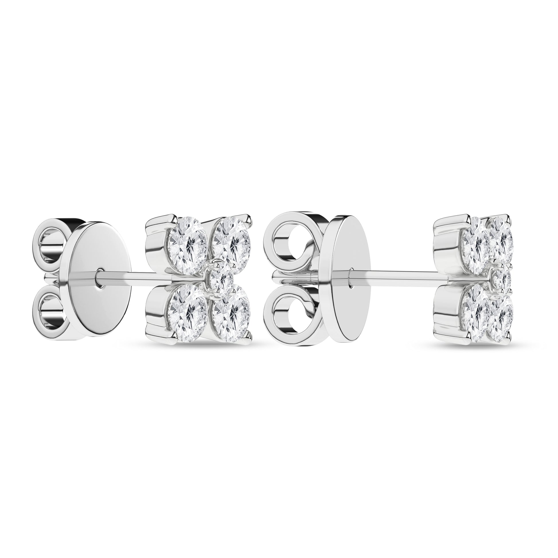 Flower Petals Stud Earrings (Round)