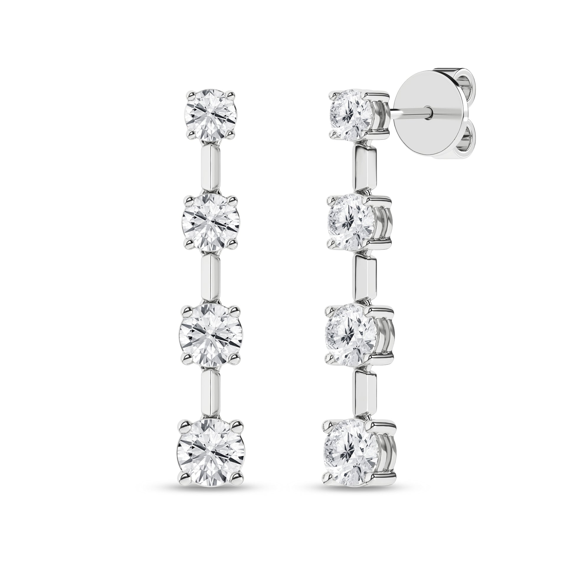 Graduated Drop Earrings (Round)